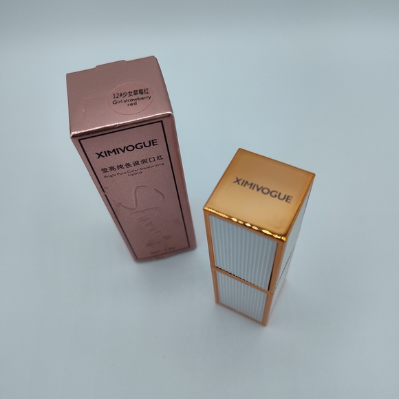 XIMIVOGUE Moisturizing Lipstick | Girl Strawberry Red #12 | Bright Pure Color - Picture 2 of 3